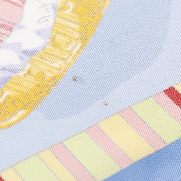 HERMES Authentic Blue Silk Scarf - Picture 4 of 6